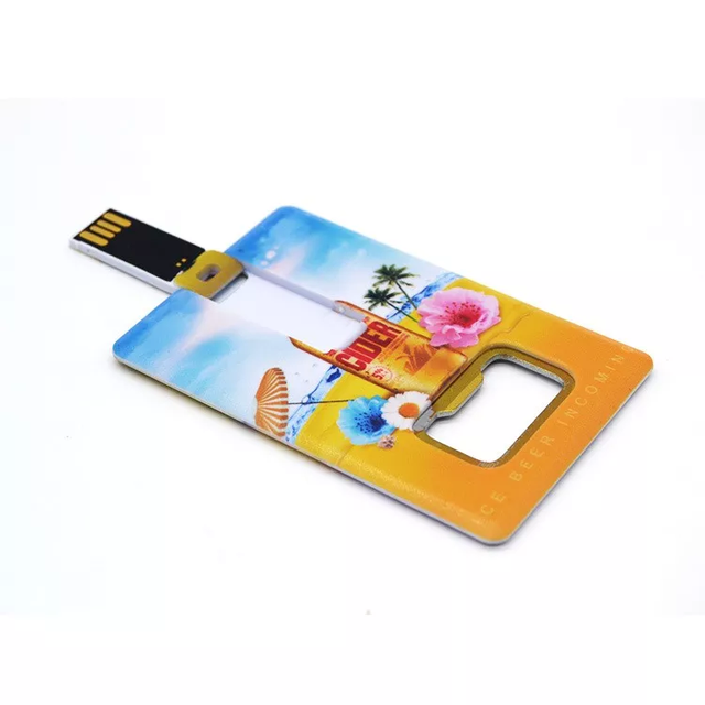 Special New Bottle Opener Custom Card USB Flash Drive With Custom Logo Printing 128MB 512MB 1GB 2GB 4GB 8GB for Business Gift