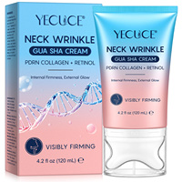 Crème Gua Sha au collagène PDRN et au rétinol YECUCE, hydratant raffermissant anti-rides pour le cou avec de la niacinamide pour un effet liftant et sculptant