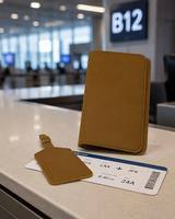 Nouvelle couverture de passeport de voyage en PU et porte-cartes pour femmes/hommes porte-documents avec motif de lettre sac de carte de crédit de voyage