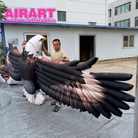 Oiseau de la jungle gonflable suspendu imprimé sur mesure, grand perroquet gonflable suspendu pour l'aménagement d'événements intérieurs, de carnavals et de bars à thème pirate