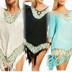 Phụ nữ mùa hè Bìa UPS mini tua váy handmade Crochet beachwear Nhà cung cấp