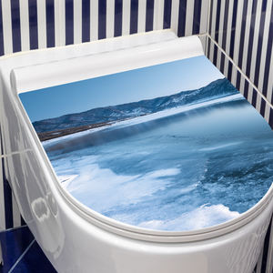 Autocollant en vinyle 3D imperméable et amovible en gros, design personnalisé, autocollant décoratif pour la maison, autocollant pour siège de toilette pour salle de bain - Product Image 4