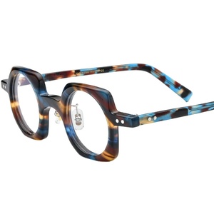 Acétate Lunettes Cadre Hommes Rétro Fleur Ronde Femmes Optique Prescription Lunettes Myopie Lunettes <span class=keywords><strong>Ate</strong></span> Haute Qualité Lunettes - Product Image 1