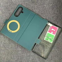 Étui de téléphone pliable avec support rotatif à 360 degrés, pochette à rabat en verre frontal pour Samsung Z Fold 8 Ultra