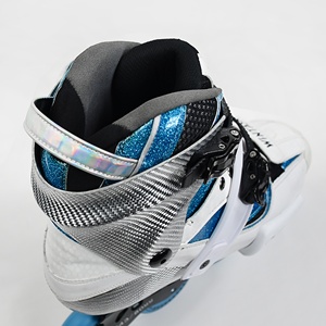 Patins à roulettes à coque rigide en fibre de carbone bleue pour adultes, nouveau design, patins à roulettes à 4 roues, patins à roulettes entièrement en carbone - Product Image 5