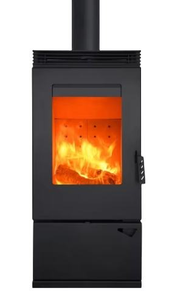 Cheminée à bois combustible avec façade en verre, poêle à bois, foyer en fonte pour bois de chauffage - Product Image 6