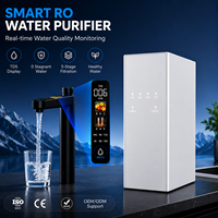 Purificateur d'eau coréen 1000G sans réservoir, intelligent, avec surveillance TDS, osmose inverse, alcalin et minéral, sous comptoir, filtration 5 étapes