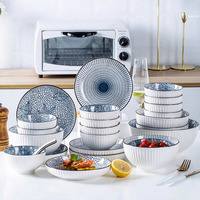Service de vaisselle en porcelaine de style japonais, réutilisable, minimaliste, Yamata, bol à riz, soupe, nouilles, assiette à poisson, compatible four et micro-ondes