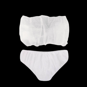 Ropa interior no tejida desechable al por mayor de fábrica profesional y sujetador desechable para mujer para uso en masajes de spa de belleza - Product Image 3