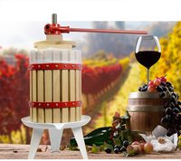Presse traditionnelle vintage en bois massif 12L pour usage domestique pour la maison Panier à jus de cidre et de vin