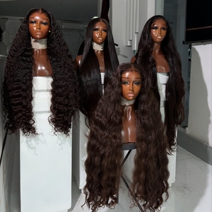Pelucas de Cabello Humano Camboyano Virgen con Ondas Naturales de 10-40 Pulgadas, Peluca Frontal de Encaje Transparente HD con Cabello de Bebé - Product Image 3