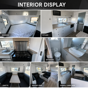 Meilleure Offre pour <span class=keywords><strong>Caravane</strong></span> Tout-Terrain Mini Moderne de Luxe, Remorque de Camping Confortable avec Grand Lit, Légère et Étanche pour les Voyages en Famille - Product Image 5