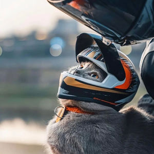 <span class=keywords><strong>Casco</strong></span> De Moda Para Mascotas Pequeñas, Gatos y Perros, A Prueba De Viento Para Motocicleta y Paseos Al Aire Libre - Product Image 4