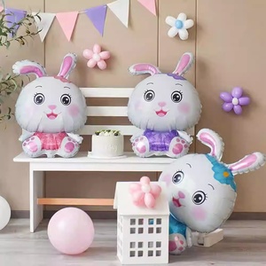 ลูกโป่งอลูมิเนียมฟอยล์รูปกระต่ายรูปสัตว์สำหรับตกแต่งวันเกิดของเด็กๆของโรงเรียนถุงอีสเตอร์ฮาโลวีน - Product Image 1