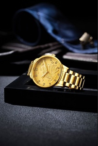 Luxury Gold Men's <b>Automatic</b> Watch 3D Sailing Boat Embossed Dial Stainless Steel Waterproof Luminous Business <b>Wristwatch</b> - Product Image 4