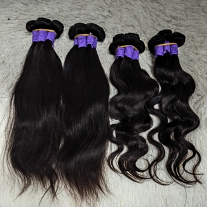 Letsfly - Paquetes de Cabello Humano Liso al por Mayor de 10-24 Pulgadas, 20 Piezas de Cabello Virgen Brasileño, Extensiones de Cabello Humano Natural de Grado 8A - Product Image 1