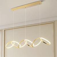 Moderne cercle minimaliste salle à manger chambre principale lustre salon bar fer suspension lampe en aluminium lustre