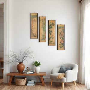 Papel de Arte Tradicional <span class=keywords><strong>Chino</strong></span> con Diseño de Ciruelas, Orquídeas, Bambú y Crisantemos, Pintura Decorativa para Colgar en la Pared, Arte <span class=keywords><strong>Chino</strong></span> Vintage con Flores - Product Image 3