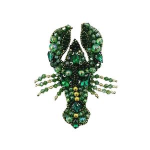 Parches de cuentas de diamantes de imitación con forma de langosta 3D personalizados hechos a mano, forma de corazón fácil de planchar para sombreros, cosidos para tela de PVC y fieltro - Product Image 5