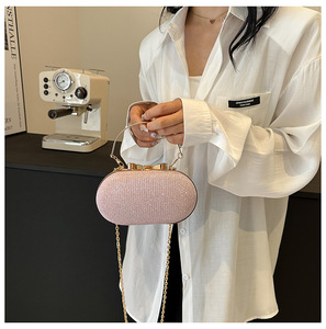 Bolso de lujo para cena de noche, moda coreana, venta al por mayor, bolso de mano <span class=keywords><strong>con</strong></span> diamantes de imitación, bolso de hombro ostentoso <span class=keywords><strong>con</strong></span> diamantes brillantes - Product Image 2