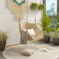 Fauteuil suspendu en corde d'oléfine tressée, imperméable et résistant aux UV, hamac à bascule pour intérieur et extérieur, pour balcon et terrasse