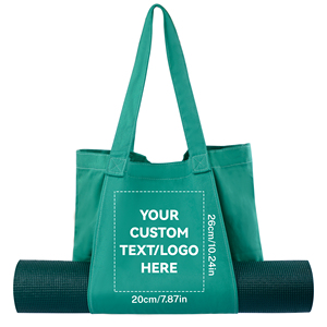 Borsa Tote <span class=keywords><strong>Personalizzata</strong></span> <span class=keywords><strong>con</strong></span> Logo, <span class=keywords><strong>Nome</strong></span> o Motivo, Grande Capacità per Accessori da Palestra e Yoga, <span class=keywords><strong>con</strong></span> Porta Tappetino Yoga, Borsa a Tracolla in Tela - Product Image 2