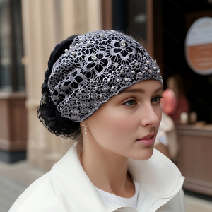 Hot-selling <b>wedding</b> <b>hat</b>, African diamond Gael headwear, Muslim women's Nigerian <b>hat</b> headscarf - Product Image 6