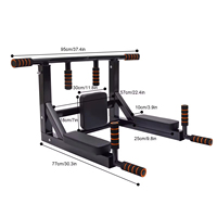 Équipement de fitness multifonctionnel pour la maison : Support de barre de traction mural en métal pour exercices de musculation