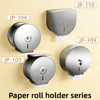Distributeur de papier toilette mural moderne en acier inoxydable AKPN, blanc, pour les toilettes publiques