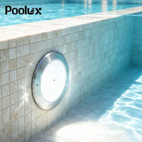 Projecteur LED pour piscine Poolux 8 mm ultra-fin en acier inoxydable 316SS, étanche IP68, alimentation 12V/24V, lampe sous-marine pour applications piscinales