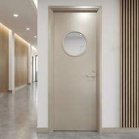 Porte de classe d'école primaire insonorisée 35 dB en PVC stratifié, étanche, pour intérieur, chambre, salle de bain, hôtel, cuisine, style minimaliste