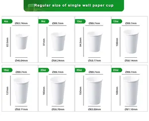 Tasse en papier à café jetable, impression personnalisée, 16 oz, 12oz, 8oz, doublée de PLA biodégradable, pour boisson chaude