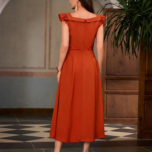 Đầm suông dáng chữ A màu trơn gợi cảm không tay, lưng trần, khuyến mãi nóng dành cho nữ - Product Image 3