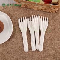 Hete Aanbieding Wegwerp Ecologisch 100% Biologisch Afbreekbaar Suikerriet Bagasse Messen Vorken Lepels Bestek voor Hotels & Kamperen Voedselveilig