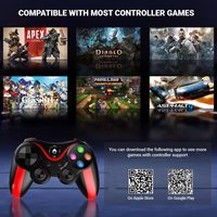 Control de Juego Inalámbrico V13 con Volante y Soporte para Teléfono para Teléfonos Inteligentes Móviles