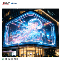 Affichage LED extérieur, panneau d'affichage 3D d'angle, périmètre de stade, façade de bâtiment, poteau de route, villa, arène, mur vidéo publicitaire