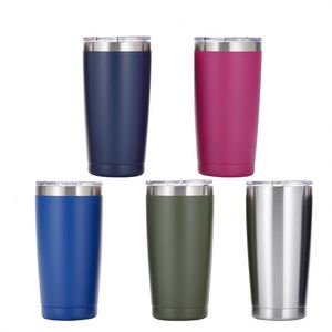 20 oz Insulated Stainless Steel Tumbler Travel <b>Coffee</b> Mug Double Walled Leak-Proof Vacuum Cup with Lid and Straw - Product Image 1