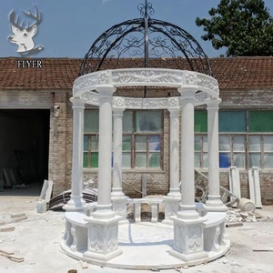 Jardín exterior piedra templo gazebo Piedra Natural mármol granito columna pabellón - Product Image 6