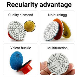 סט פדים יהלום לליטוש יבש/רטוב 2 אינץ' 50 מ\\\"מ OEM עם חיבור M14 למלטשת זווית, לליטוש פינות שיש, גרניט ואבן - Product Image 4