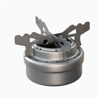 Réchaud de camping ultra-léger en titane au butane, brûleur portable pour la randonnée, mini-ensemble de cuisson monobloc pour pique-nique en extérieur