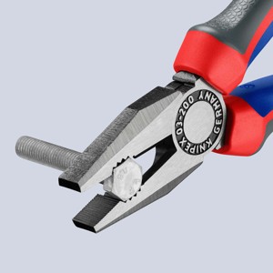 KNIPEX 03 02 200 SB Alicates universales con mangos ergonómicos, negros, atramentizados, 200 mm - Product Image 4