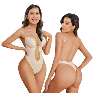 Women Butt Lifter Bodysuit Slim Push up Padded Bra Waist Shaperwear V-neck <strong>Backless</strong> Corset <strong>Body</strong> <strong>Shaper</strong> - Product Image 1