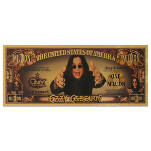 Carte commémorative Ozzy Osbourne, billet de banque en plastique plaqué or, objet de collection - Product Image 4