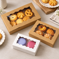 Boîte à pâtisserie rectangulaire en papier kraft écologique personnalisée avec fermeture magnétique pour biscuits faits main et friandises