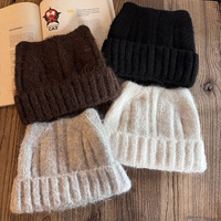 Gorro de Punto Unisex, Suave y Cálido para Invierno, Actividades al Aire Libre, Estilo Casual Y2K, Lindo Gorro de Punto con Orejas de Gato