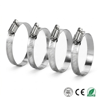 Abrazadera de Manguera de Acero Inoxidable SS304 con Engranaje Helicoidal, Estilo Americano W4, Ranurada, para Tubo de Conexión de Intercooler Turbo, Clip de Banda, Rendimiento Duradero