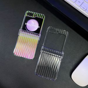 Pour Samsung <span class=keywords><strong>Z</strong></span> <span class=keywords><strong>Flip</strong></span> 5 <span class=keywords><strong>4</strong></span> 3 étui de téléphone portable haute transparence couleur éblouissante axe central pli <span class=keywords><strong>coque</strong></span> arrière pour Galaxy <span class=keywords><strong>Z</strong></span> <span class=keywords><strong>Flip</strong></span> 6 - Product Image 4