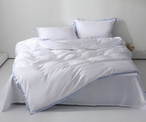 Juego de ropa de cama de hotel, juego de fundas de edredón 100% algodón, simple, fábrica profesional - Product Image 1