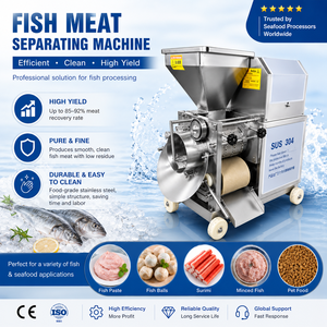 Séparateur automatique de viande et d'os de poisson, machine de transformation du poisson pour la récupération de filets de tilapia, de morue et de saumon - Product Image 1