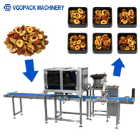 Automatische 4-kops weegschaal met enkelvoudige bak, tel- en verpakkingsmachine voor gedroogd fruit, dadels, rozijnen, gemengde trays en doosverpakkingen